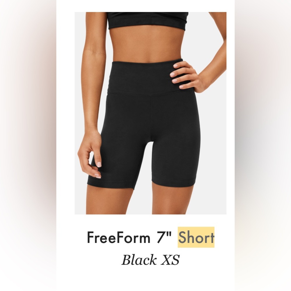 NWT Outdoor Voices Black Freeform 7in Bike Shorts